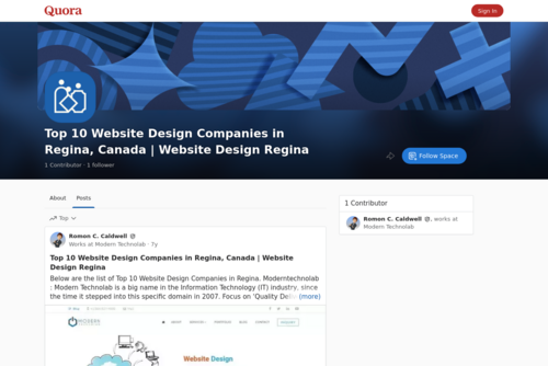 Top10 Website Design Company In Regina | Web Design Regina - https://top-10-website-design-companies-in-regina.quora.com